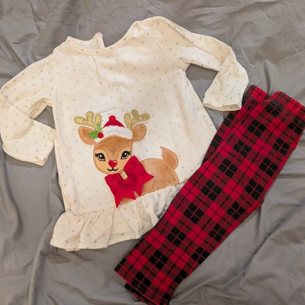Baby Essentials Reindeer Christmas Outfit - 6 Months Baby Girl